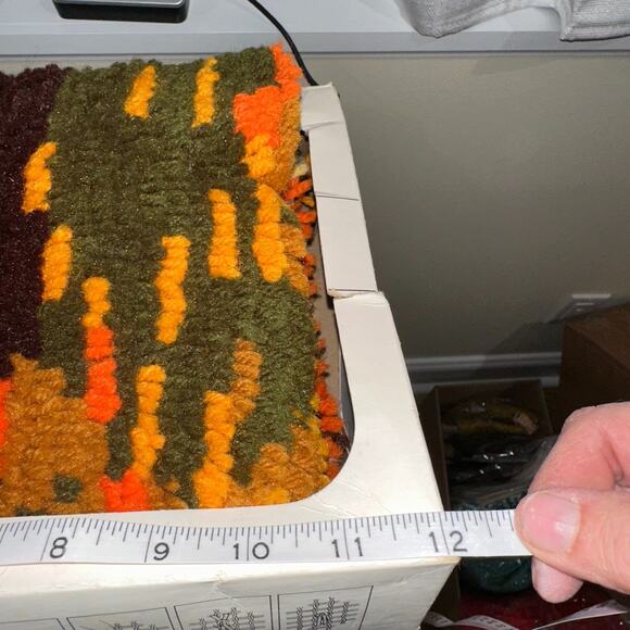 Wonder Art Latch Hook Kit Wall Hanging Art Sunset 16x32" 30% Finished Grannycore - Picture 10 of 10